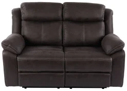 TELLY 2-sits soffa med 2 elrecliners tyg brun