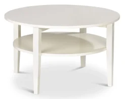TERZO Soffbord Ø80 höjd 52 Vitlackad MDF/massivträ