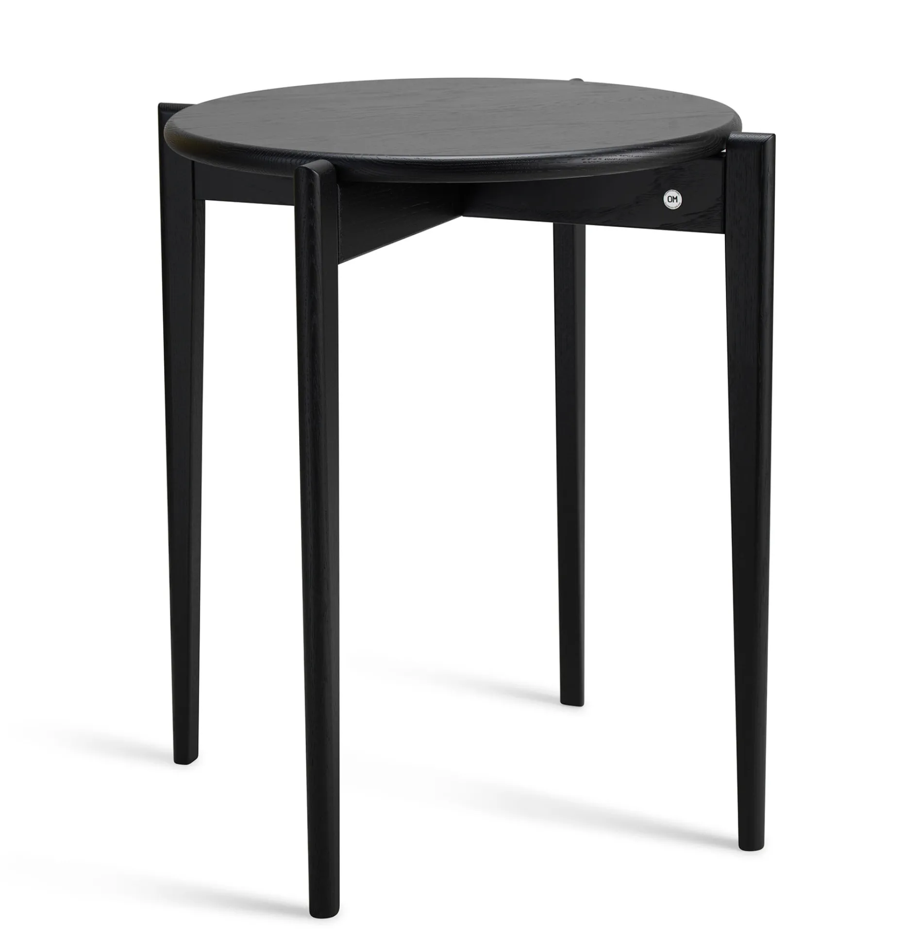 TILIA Fåtöljbord Ø43 H55 svartbetsad ek