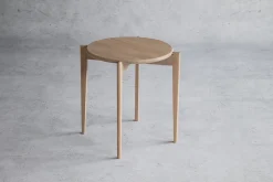 TILIA Soffbord Ø51 H.48 Vitoljad Ek