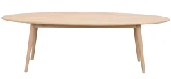 TOMPKINS soffbord ellips 150x60 vitpigmenterad ek