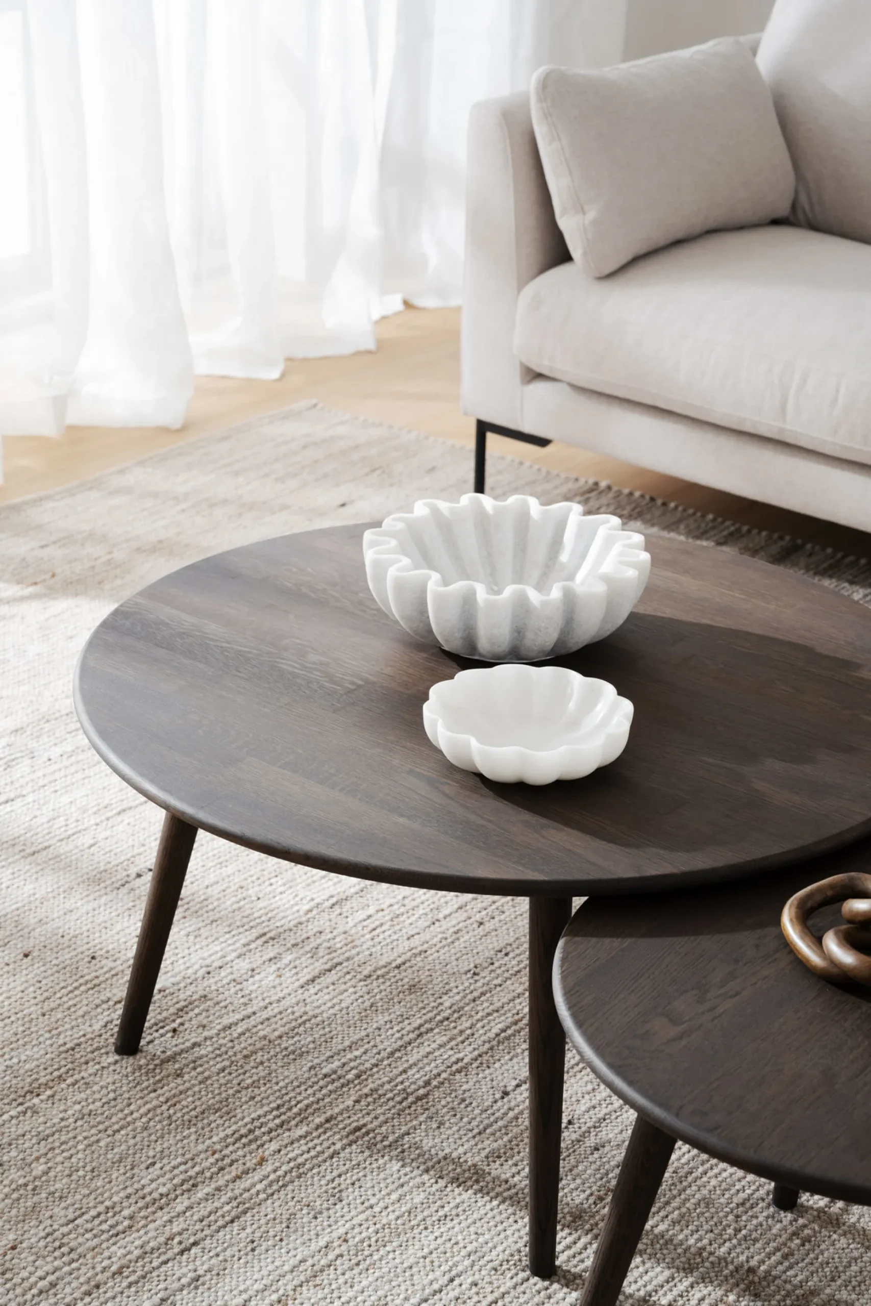 TOMPKINS soffbord runt Ø90 brun ek