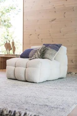 VANJA Kuddfodral blå/beige 50 x 50 cm
