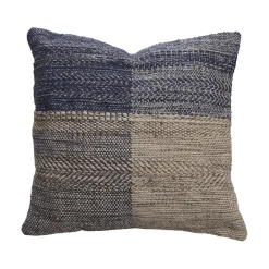 VANJA Kuddfodral blå/beige 50 x 50 cm