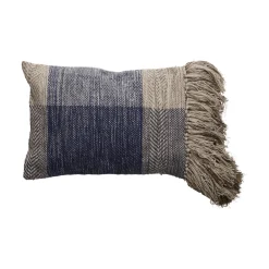 VANJA Kuddfodral blå/beige 40 x 60 cm