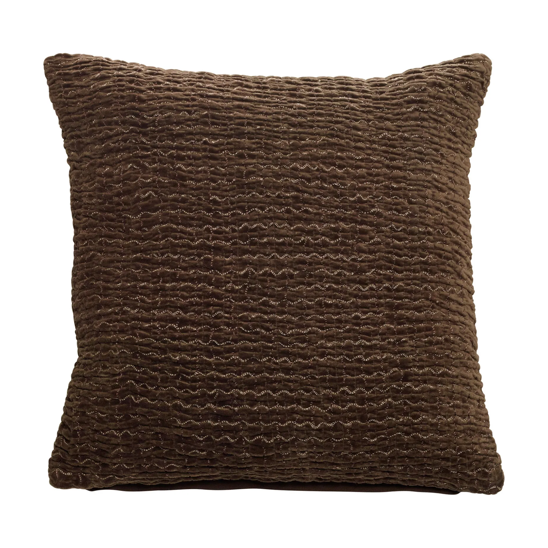 VISHA Kuddfodral brunt 45x45cm 100% bomull Handtvätt