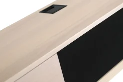 VIVID TV-hylla 133cm vitpigmenterad lackad ekfanér, 1 låda & 1 dörr