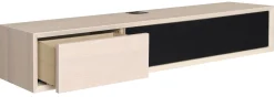 VIVID TV-hylla 133cm vitpigmenterad lackad ekfanér, 1 låda & 1 dörr