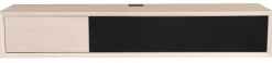 VIVID TV-hylla 133cm vitpigmenterad lackad ekfanér, 1 låda & 1 dörr