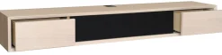 VIVID TV-hylla 172cm vitpigmenterad lackad ekfanér, 2 lådor & 1 dörr