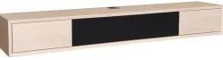 VIVID TV-hylla 172cm vitpigmenterad lackad ekfanér, 2 lådor & 1 dörr