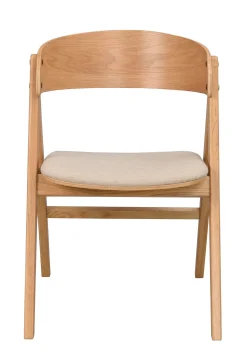 WATERTON Karmstol ek/beige tyg