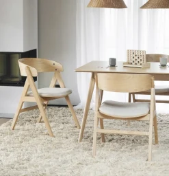 WATERTON Karmstol ek/beige tyg