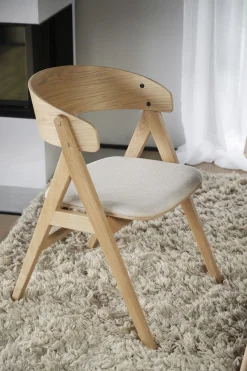 WATERTON Karmstol ek/beige tyg