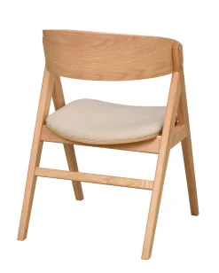 WATERTON Karmstol ek/beige tyg