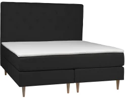 WENDELA Kontinentalsäng 180x200 FAST/FAST tyg mörkgrå