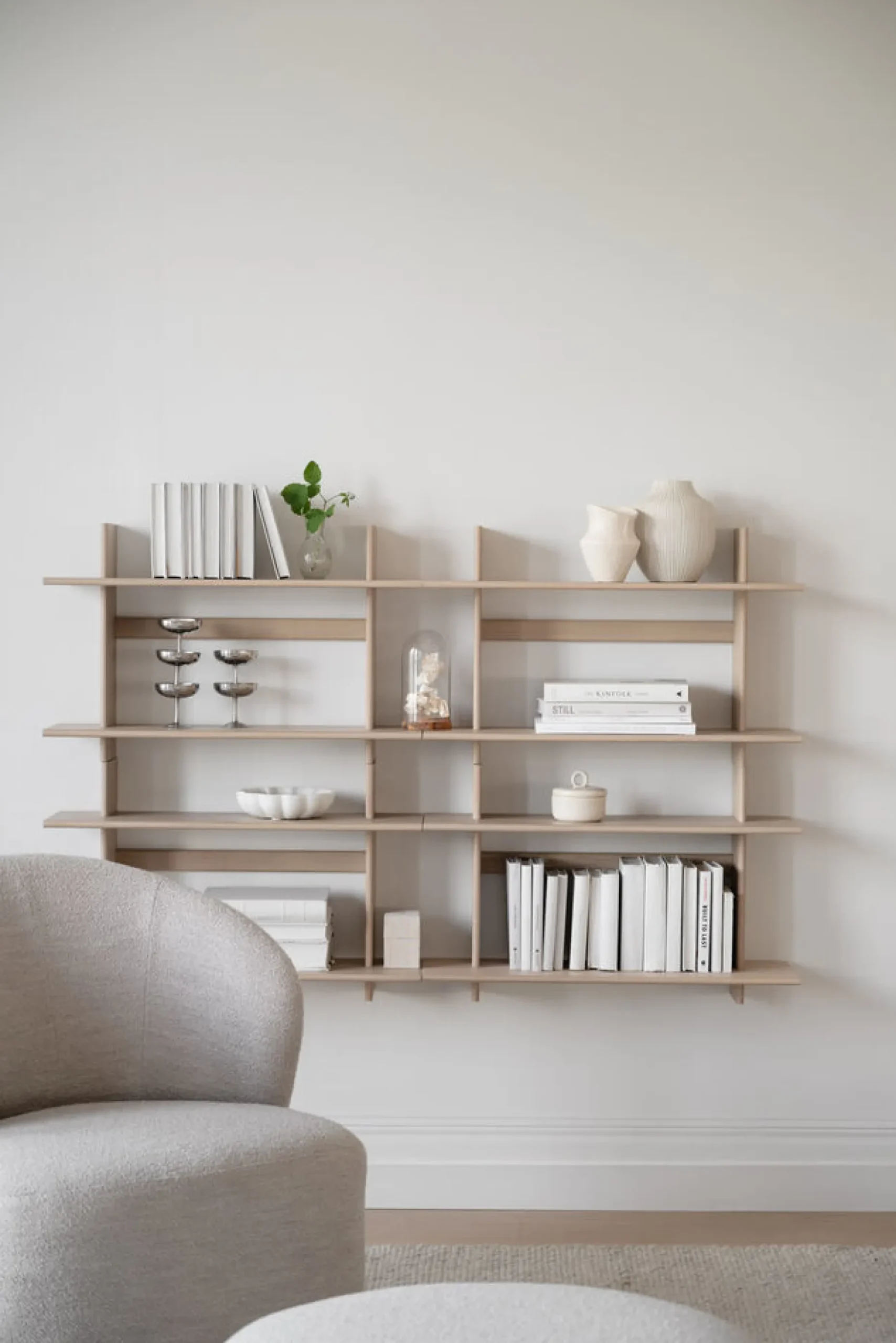 WESTLOCK Vägghylla 75x48 vitpigmenterad ek