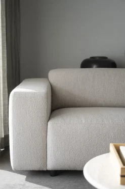 WILLARD 3-sits soffa ljusbeige tyg (K4)