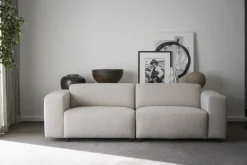 WILLARD 3-sits soffa ljusbeige tyg (K4)