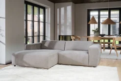 WILLARD 3-sits soffa med schäslong V beige tyg (k1)