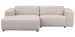 WILLARD 3-sits soffa med schäslong V ljusbeige tyg (k4)