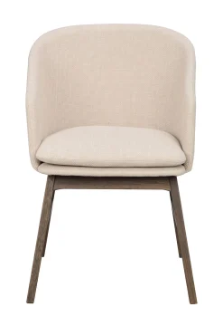 WINDHAM karmstol beige tyg/bruna ekben
