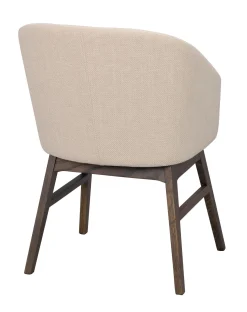 WINDHAM karmstol beige tyg/bruna ekben