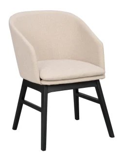 WINDHAM karmstol beige tyg/svarta ekben