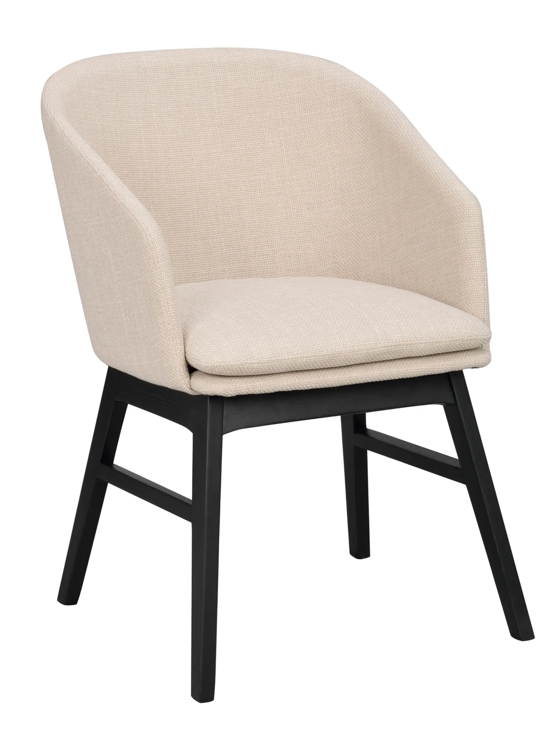 WINDHAM karmstol beige tyg/svarta ekben