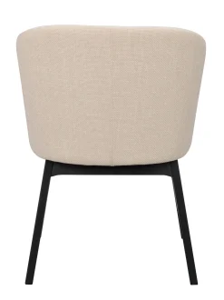 WINDHAM karmstol beige tyg/svarta ekben
