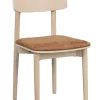 WOLCOTT Stol vitpigmenterad/brun