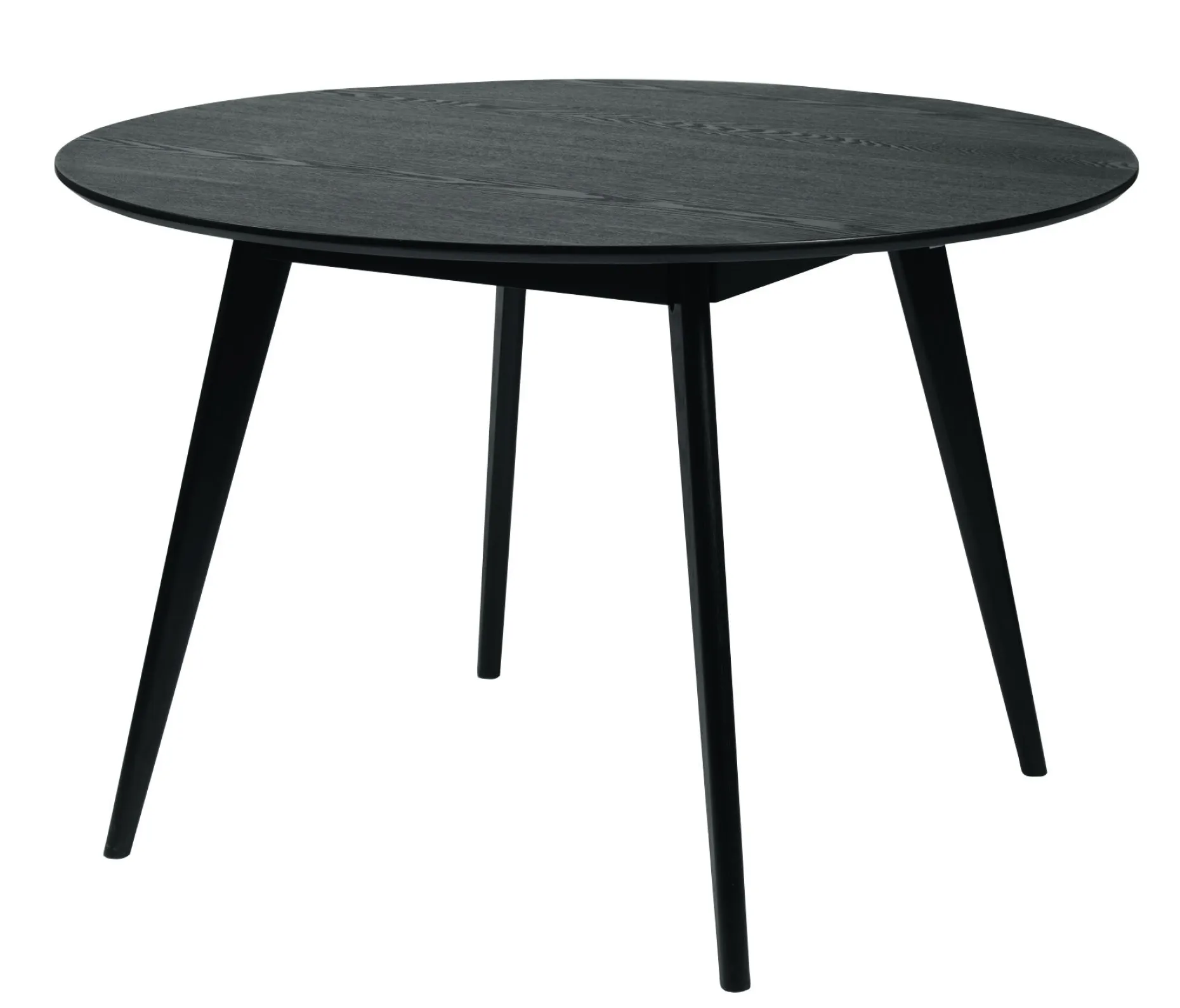 YUMI matbord runt 115 svartbetsad ask