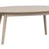 YUMI soffbord ovalt 130x65 vitpigmenterad ek