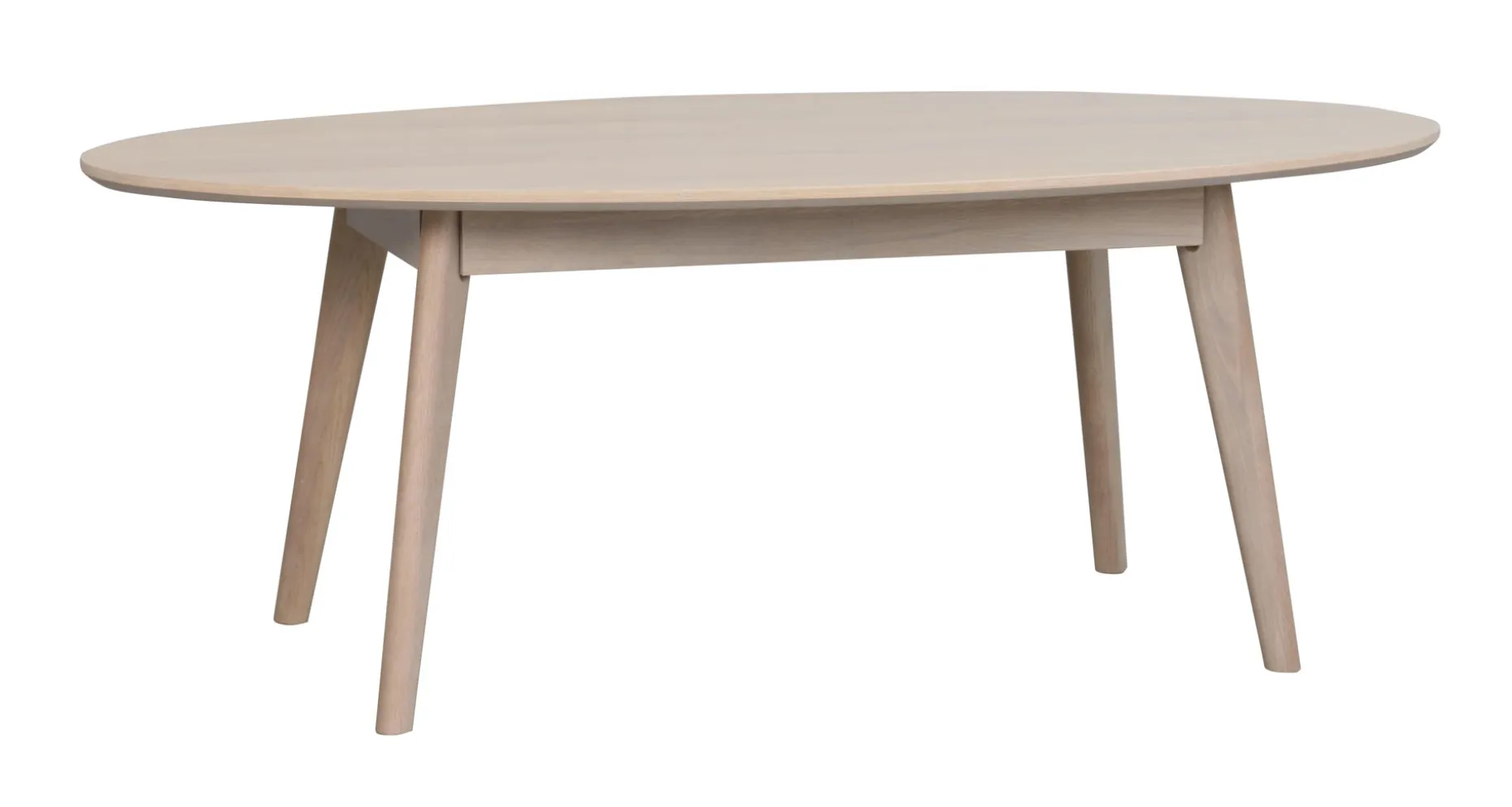 YUMI soffbord ovalt 130x65 vitpigmenterad ek