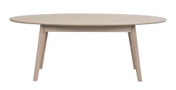 YUMI soffbord ovalt 130x65 vitpigmenterad ek