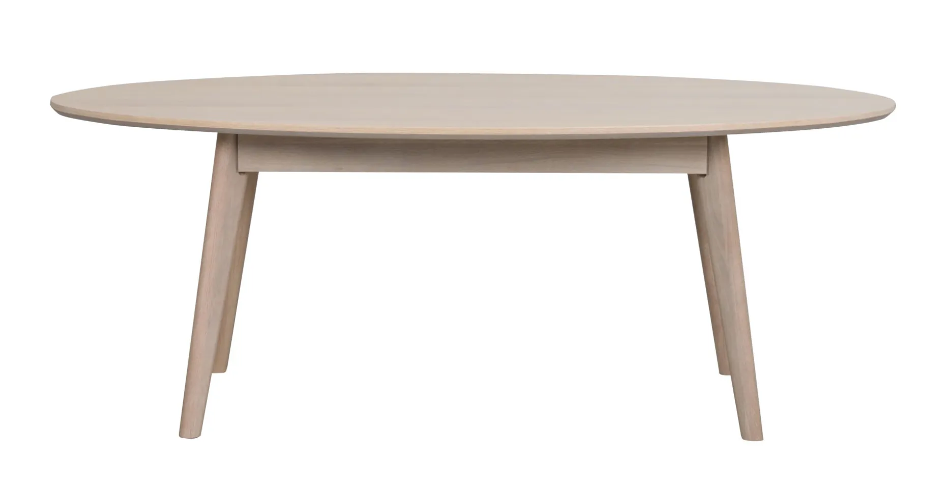 YUMI soffbord ovalt 130x65 vitpigmenterad ek