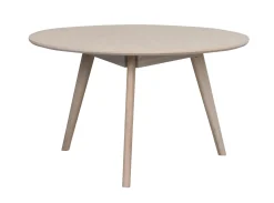 YUMI soffbord runt 90 vitpigmenterad ek